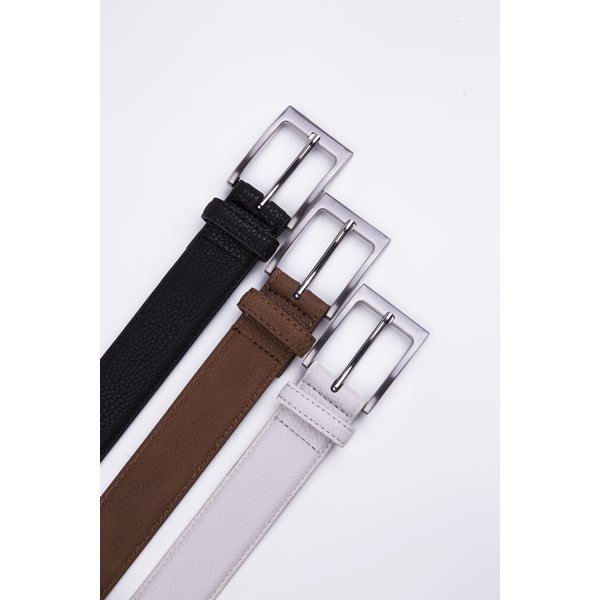 Dress Formal Mens Black Genuine Leather Belt - Image 4