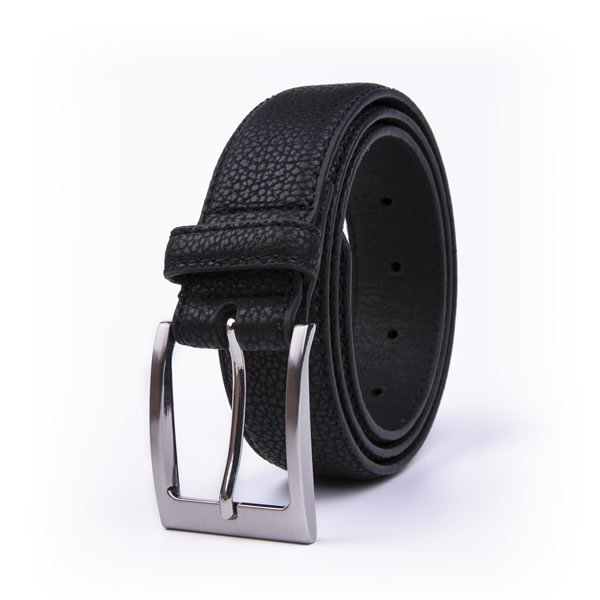 Dress Formal Mens Black Genuine Leather Belt - Image 8
