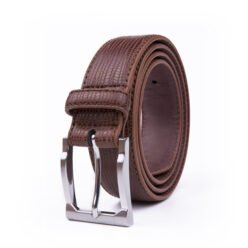 Black Casual Lizard PU Leather Belt Men