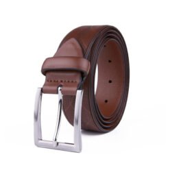 Adjustable Black Pure Top Grain Leather Belt for Men