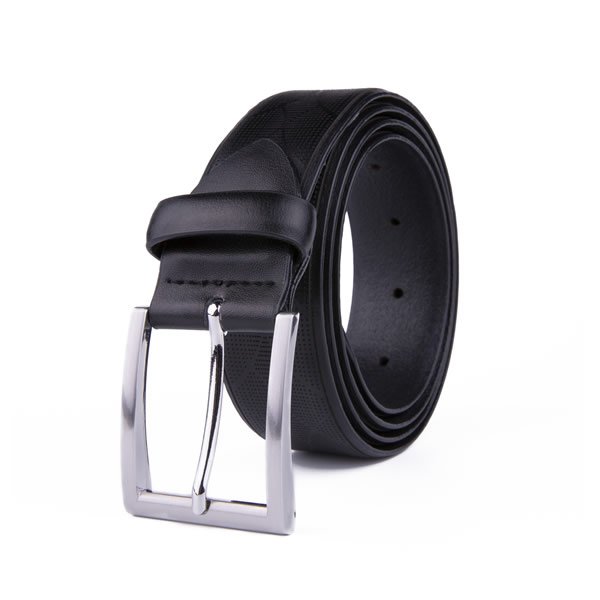 Adjustable Black Pure Top Grain Leather Belt for Men - Image 6