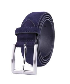 Unisex Retro Western Brown Full Grain Leather Mens Belt