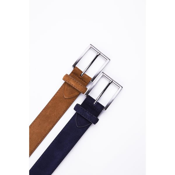 Unisex Retro Western Brown Full Grain Leather Mens Belt - Image 3