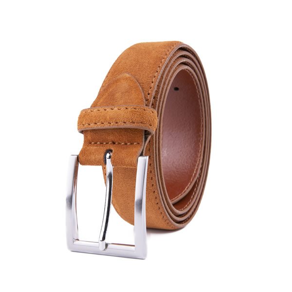 Unisex Retro Western Brown Full Grain Leather Mens Belt - Image 6