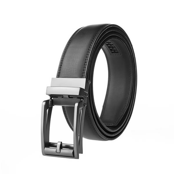 Dress Black Genuine Leather Belt Ratchet Belt LA1219