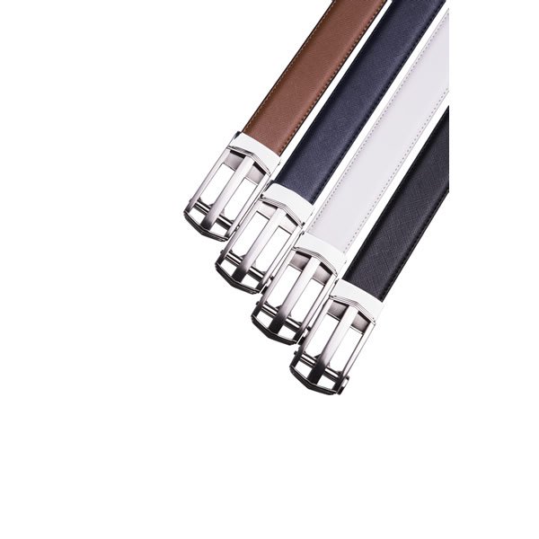 Dress Black Split Leather Belt Mens Designer Belt LA1221 - Image 6
