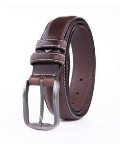 Adjustable Black Dress Genuine Leather Belt for Men