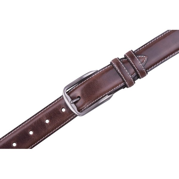 Adjustable Black Dress Genuine Leather Belt for Men - Image 6