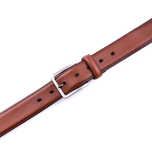 Adjustable Black Dress Genuine Leather Belt for Men - Image 5