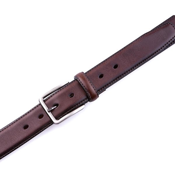 Adjustable Black Dress Genuine Leather Belt for Men - Image 7