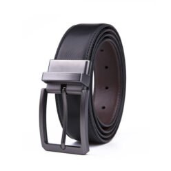 Black Brown Reversible Genuine Leather Belt for Men