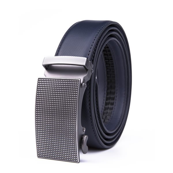 Dress Casual Clip Mens Genuine Leather Belt Automatic Black Belt - Image 4