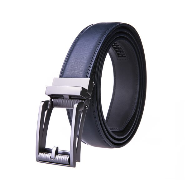 Dress Black Genuine Leather Belt Ratchet Belt LA1219 - Image 4