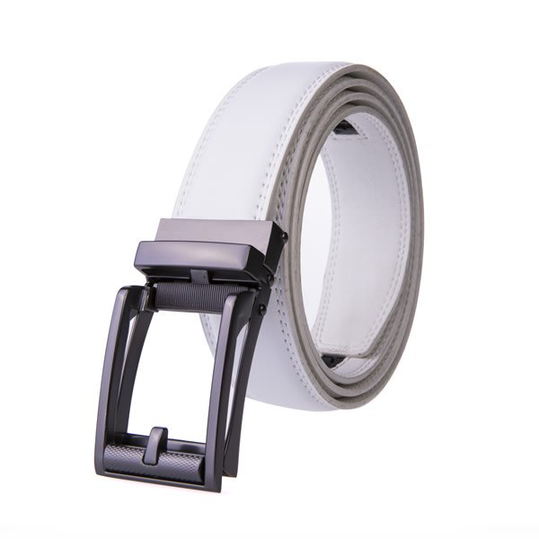 Dress Black Genuine Leather Belt Ratchet Belt LA1219 - Image 6