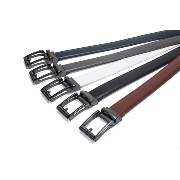Dress Black Genuine Leather Belt Ratchet Belt LA1219 - Image 7