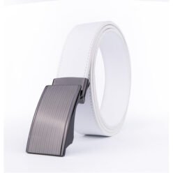 Official Dress Ratchet Automatic Black Leather Belts Genuine LA2050