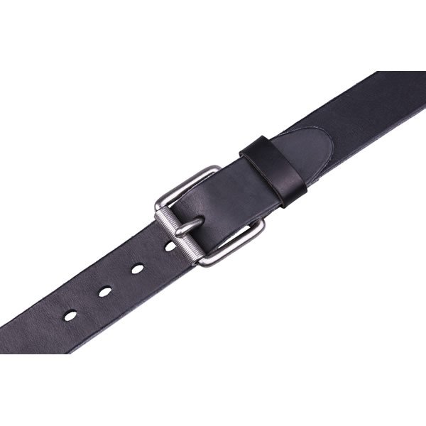 Wide Retro Casual Western Black Full Grian Leather Mens Belt - Image 6