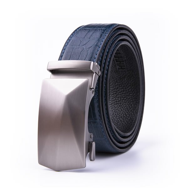 Official Dress Crocodile Mens Black Belt Automatic Leather Belt