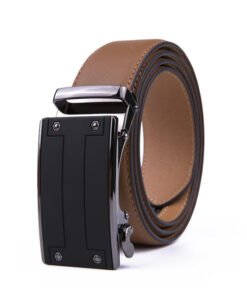 Dress Black Slide Belt Genuine Leather Belt for Men