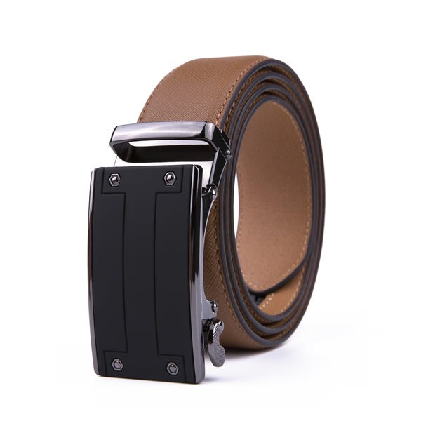 Dress Black Slide Belt Genuine Leather Belt for Men