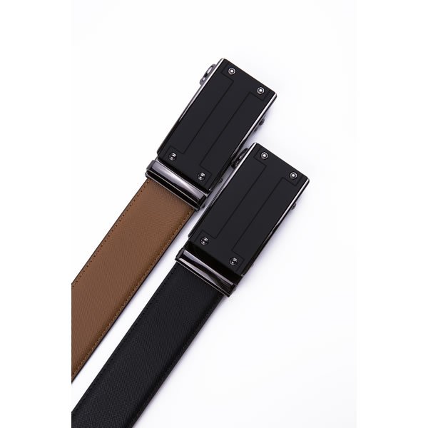 Dress Black Slide Belt Genuine Leather Belt for Men - Image 5