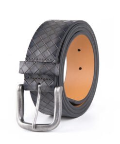 Casual Vintage Antique Lattice Embossed PU Leather Mens Belts