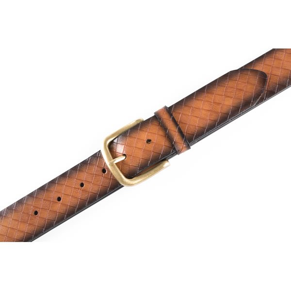 Casual Vintage Antique Lattice Embossed PU Leather Mens Belts - Image 7