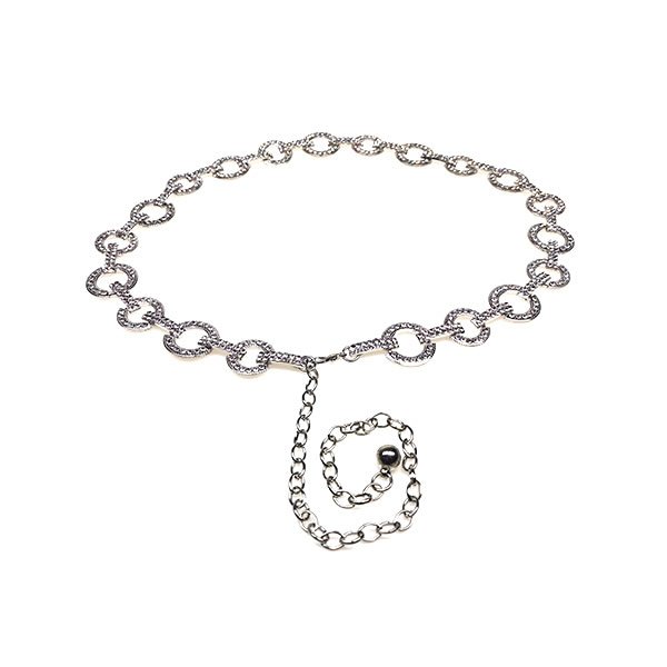 Ladies Waist Belly Silver Diamond Chain Belt Body Jewelry for Backless Dress - Image 3