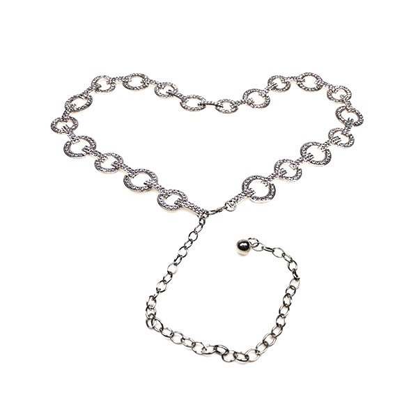 Ladies Waist Belly Silver Diamond Chain Belt Body Jewelry for Backless Dress - Image 4