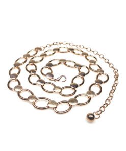 Ladies Waist Belt Silver Single Chain Circle Dresses Decoration for Dress
