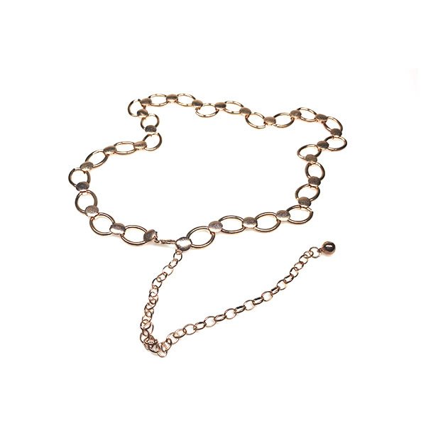 Ladies Waist Belt Silver Single Chain Circle Dresses Decoration for Dress - Image 4