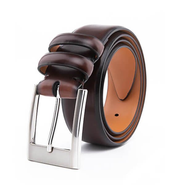 Vintage Classic Brown Genuine Leather Belt for Men - Image 6