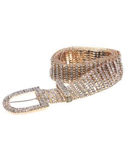Sparkly Rhinestone  Gold Chain Belts for Women