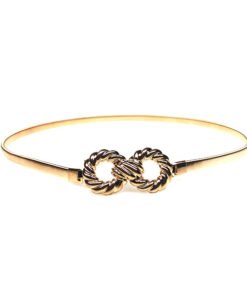 Women Circle Link Gold Chain Stretch Body Belt for Skirt