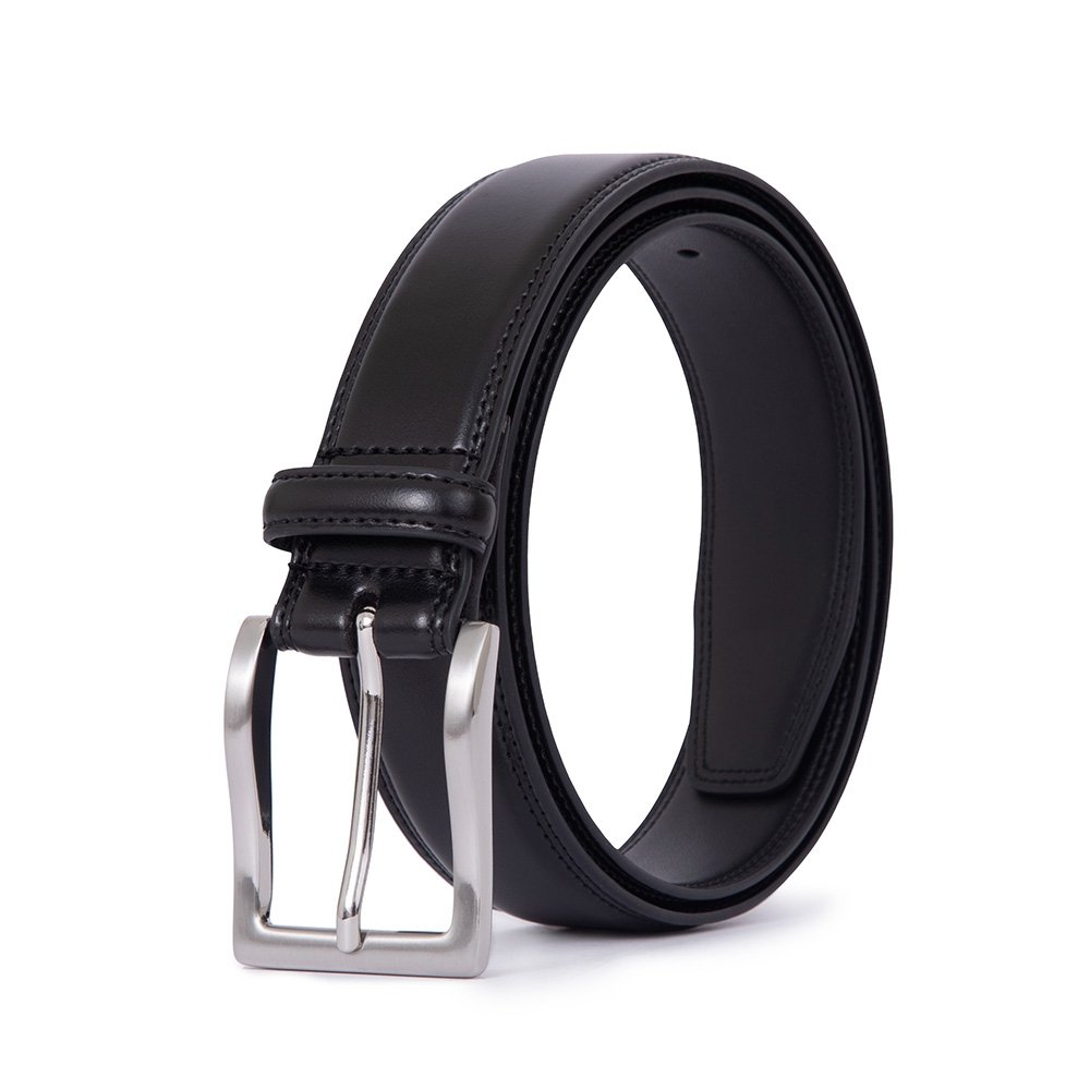 Single Prong Buckle Business Leather Belt for Men LA1030
