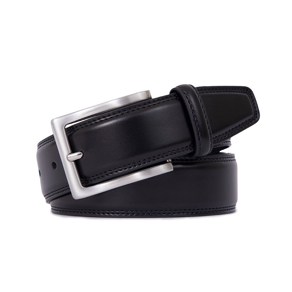 Single Prong Buckle Business Leather Belt for Men LA1030 - Image 3