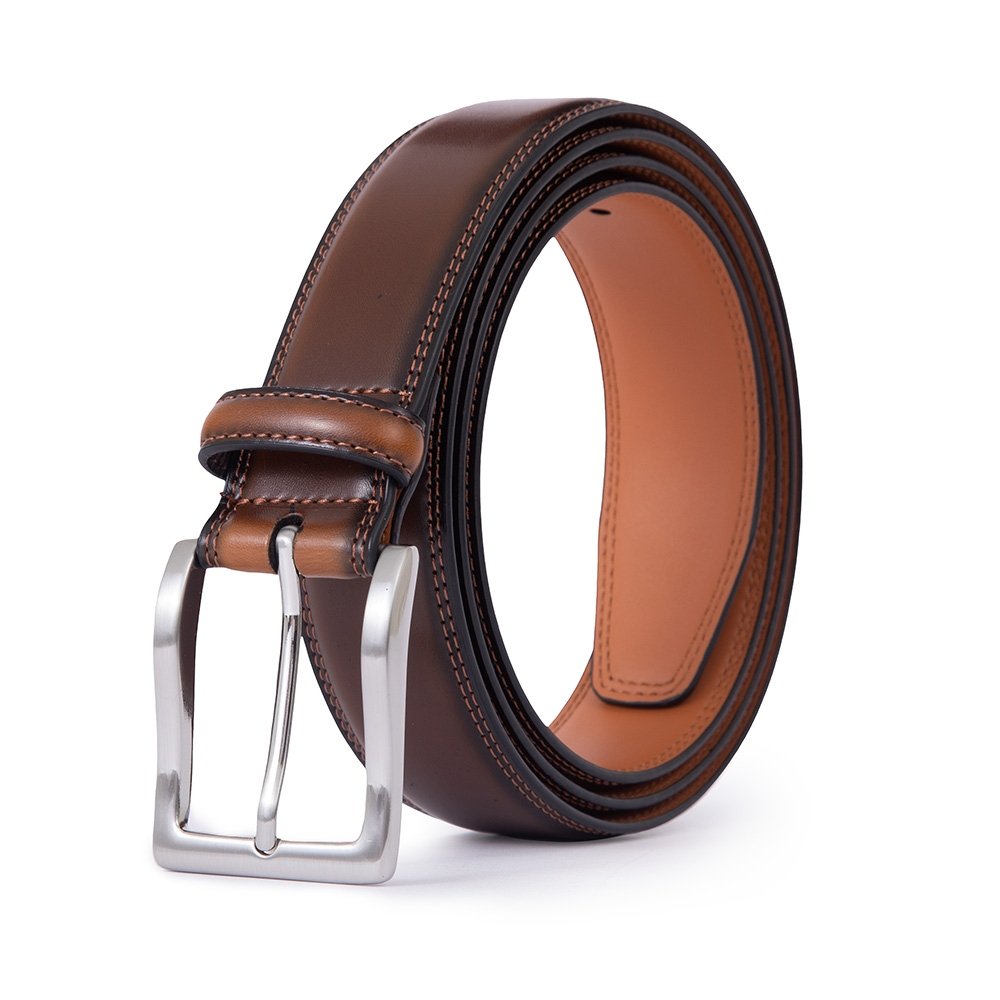 Single Prong Buckle Business Leather Belt for Men LA1030 - Image 6