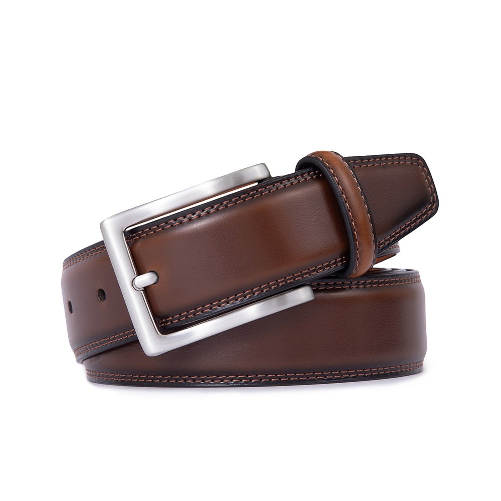 Single Prong Buckle Business Leather Belt for Men LA1030 - Image 7