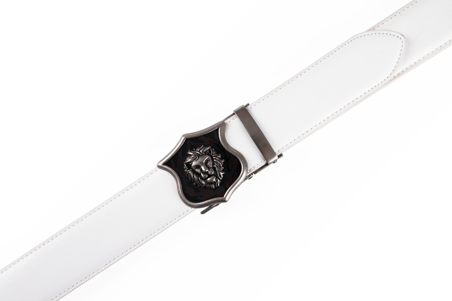 Lion Ratchet Mens Leather Belt Western Antique Automatic Belt Buckle LA2082 - Image 14